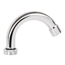 Cuello curvo para mezcladora de lavabo, cromo, Basic CR-050