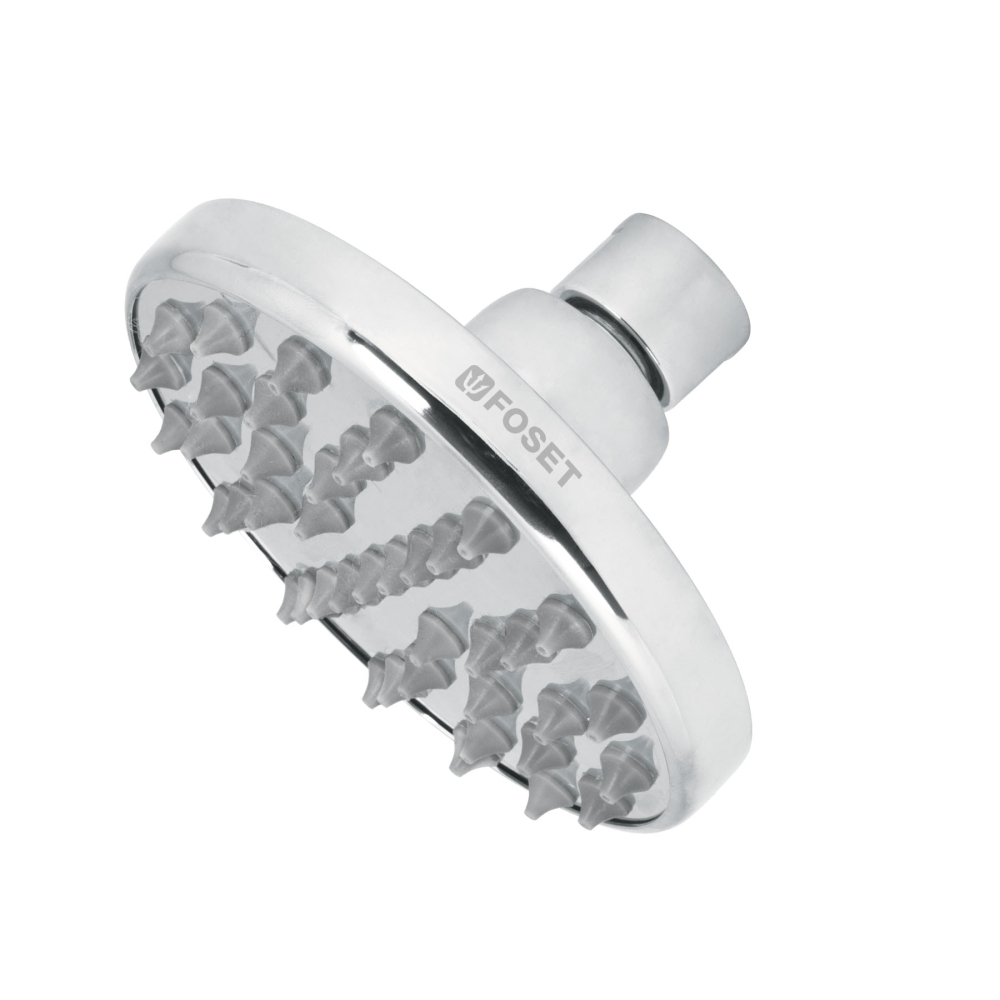 Regadera cromo 4' plato redondo, sin brazo, Foset Element R-204S