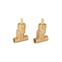 Juego llaves empotrar soldables, 1/4 vuelta, s/maneral,Foset E-652SCE
