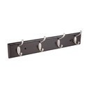 Perchero para pared con 4 ganchos satinados, HERMEX PEPU-44