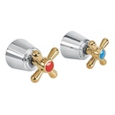 Juego de manerales de cruceta para regadera, cromo oro,Aqua AQMR-61G