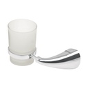 Portavaso cepillero metálico con vaso de vidrio, Foset Aero AEA-71