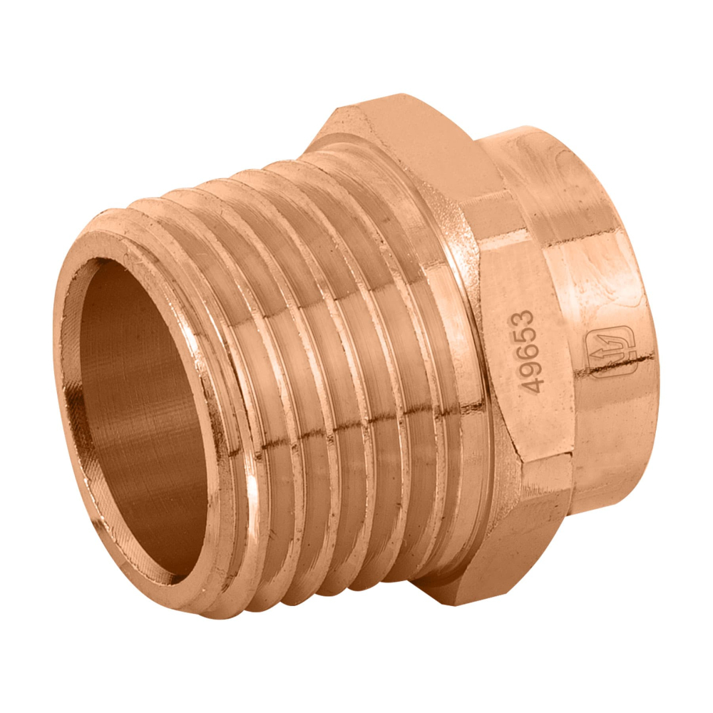 Conector de cobre, rosca exterior 1/2', Foset CC-611
