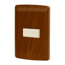 Placa armada con timbre madera, línea Italiana, Volteck PA-TI-IM