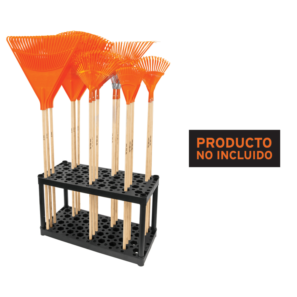 Rack de plástico para escobas, Truper R-ES