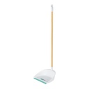 Recogedor plástico con bastón de madera, KLINTEK RECO-11B