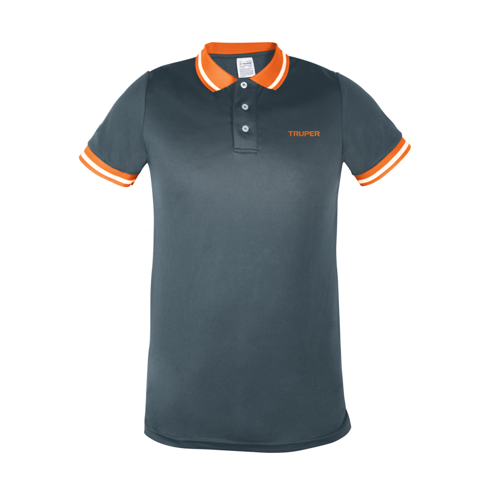 Playera polo performance para hombre, gris, EG, Truper DRY-GC-XG