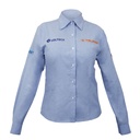 Camisa manga larga para mujer, azul, M, Truper CAM-AZ-DLM