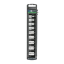 Juego de 9 dados cuadro 3/8' torx, Truper JDTH-3/8X9