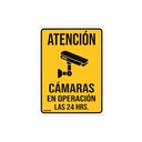 Letrero de señalización 'CÁMARAS EN OPERACIÓN', 25 x 34 cm LIN-13