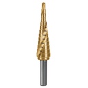 Broca escalonada titanio 13 escalones 1/8' a 1/2', Expert BES-13X