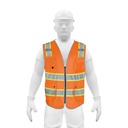 Chaleco de seguridad de alta visibilidad, naranja, M, EXPERT CHS-900N-M
