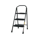 Escalera tubular, plegable, 3 peldaños, Truper ESTU-3