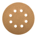 Paquete c/5 discos de lija 5' grano 100, 8 perforaciones DIRO-510