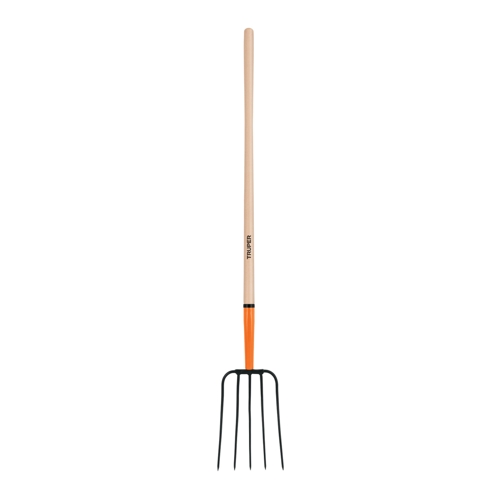 Bieldo para paja, 5 dientes, mgo largo 48', TRUPER BPJ-5