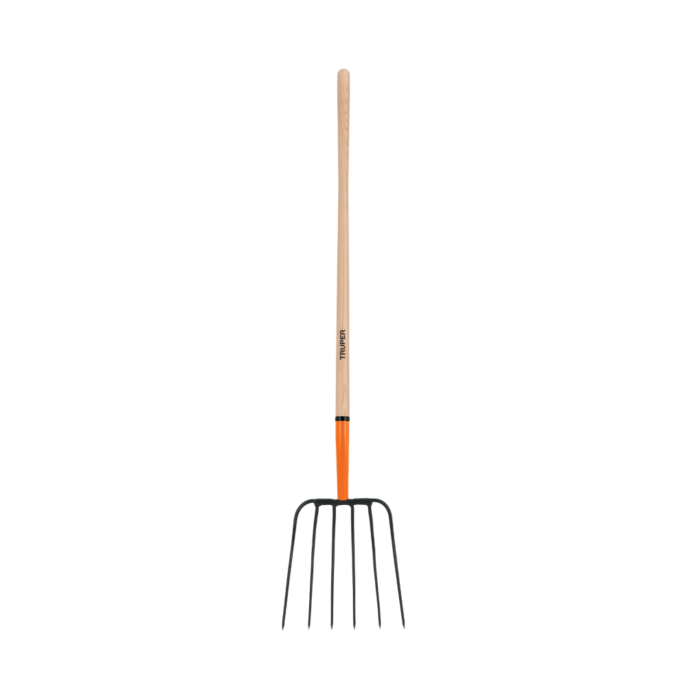 Bieldo para paja, 6 dientes, mgo largo 48', TRUPER BPJ-6