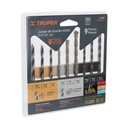 Juego de 9 brocas para metal, concreto y madera, Truper JBMX-9
