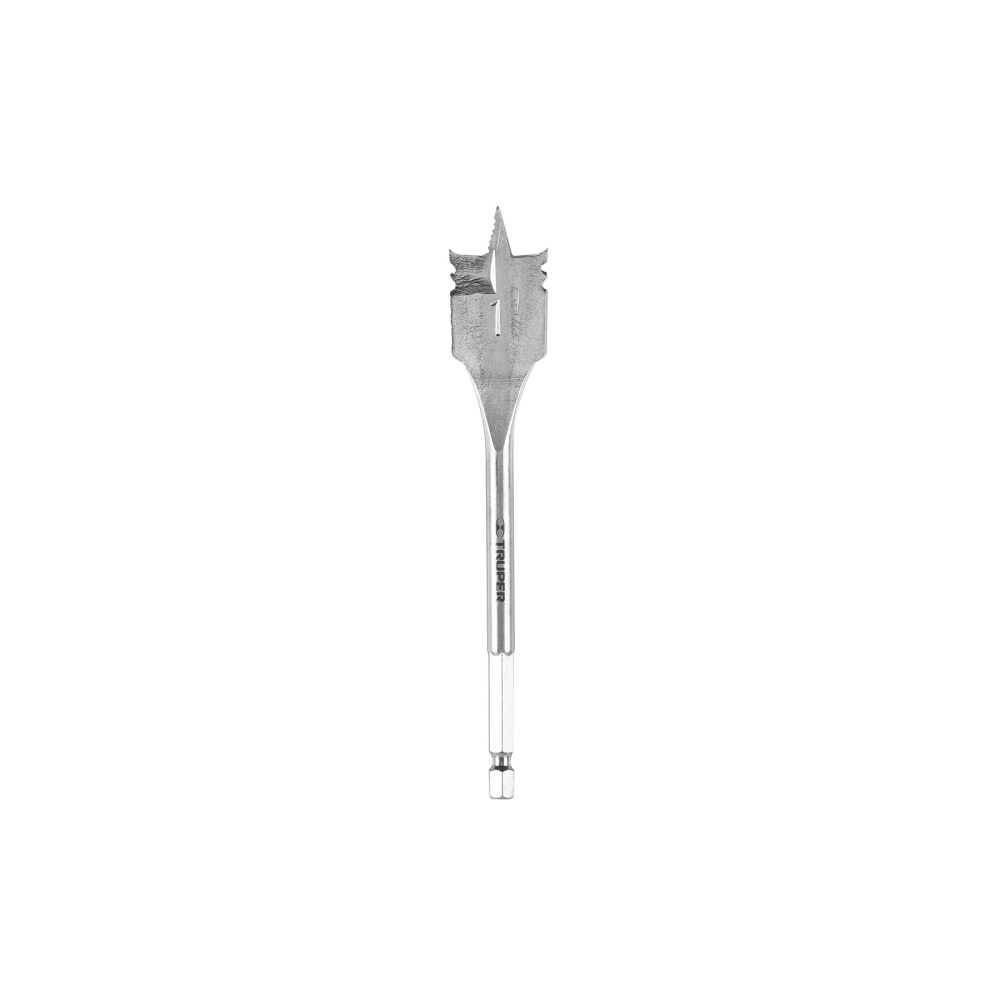 Broca plana de manita 1' para madera, Truper BPT-1