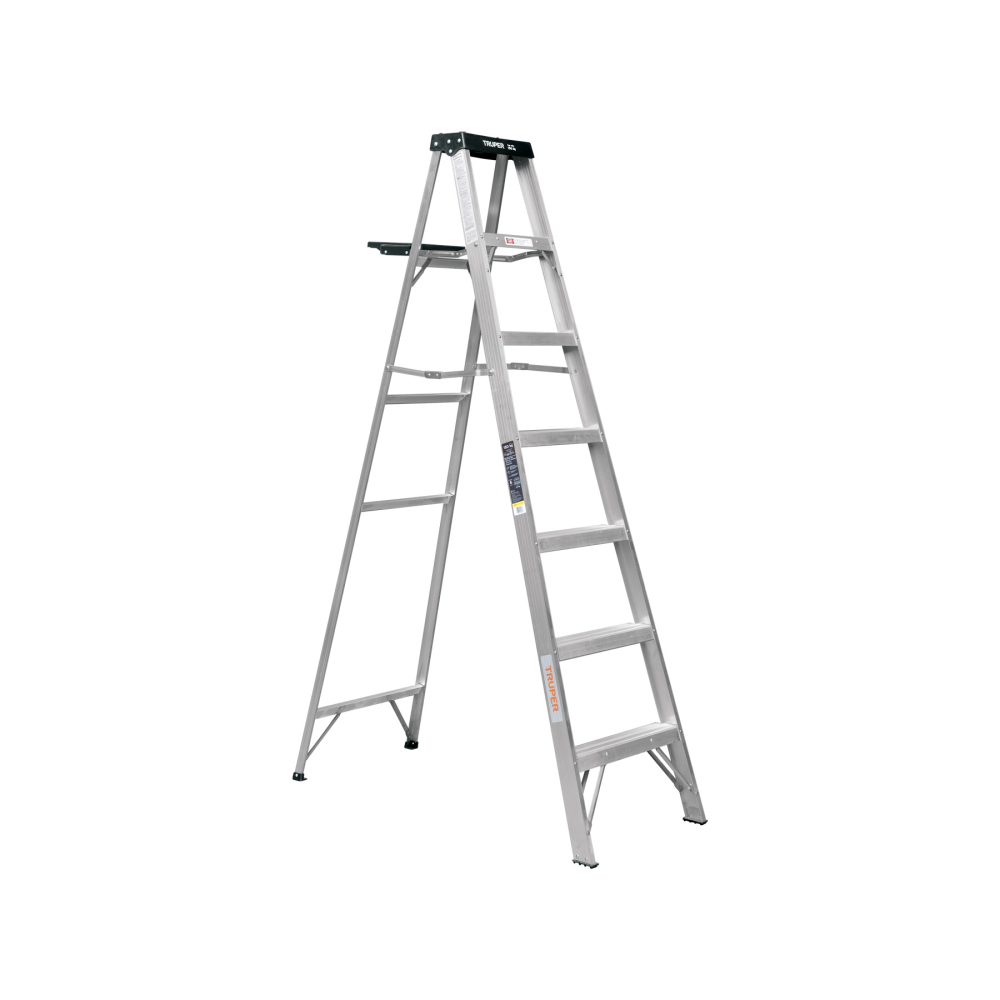 Escalera de tijera tipo III 6 escalones y bandeja, Truper EST-36