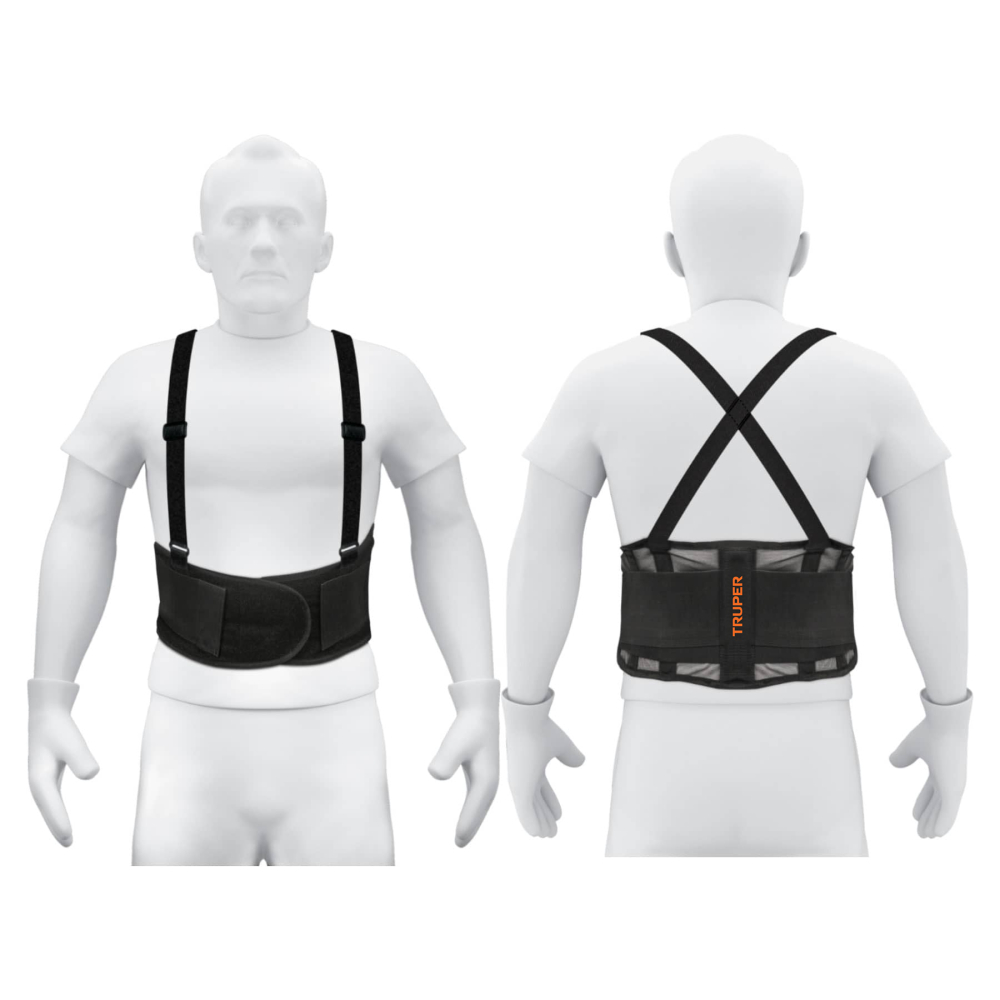 Faja lumbar de malla transpirable, talla XG, Truper FAJA-XLV