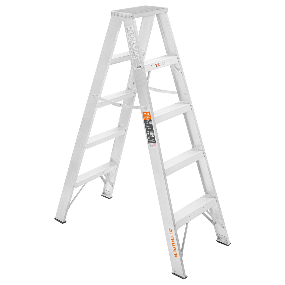 Escalera de tijera doble, tipo ll, 4 escalones, Truper ESTD-24