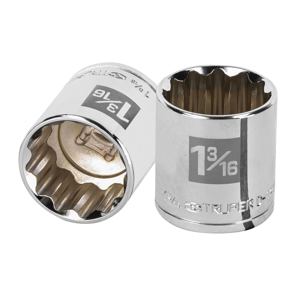 Dado de 1-3/16', 12 puntas, cuadro 1/2', Truper D-1238