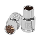 Dado de 12 mm, 12 puntas, cuadro 1/2', Truper D-1212-EM