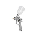 Pistola p/retoque gravedad HVLP vaso plástico, 1 mm, Truper PIPI-410