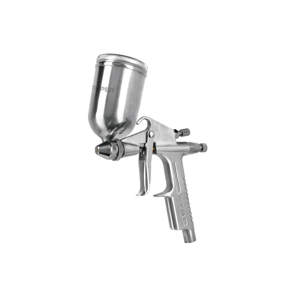 Pistola compacta p/retoque LVMP vaso alum, 0.5 mm, Truper PIPI-400