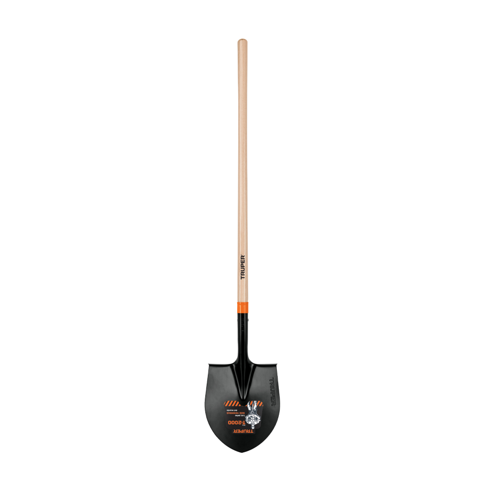 Pala redonda # 4 T-2000, mango largo 45', Truper PRL-P4