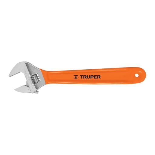 [100048] Llave ajustable (perico) 15' cromada mango de PVC, Truper PET-15X
