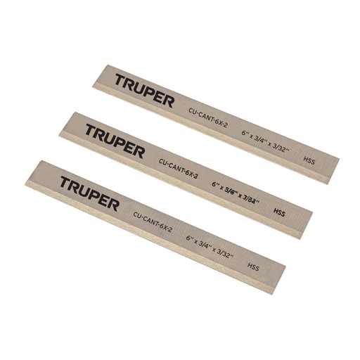 [16919] Cuchillas para canteadora CANT-6X-2, 3 pzs en caja, TRUPER CU-CANT-6X-2