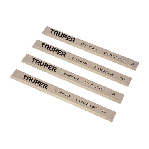 [16921] Cuchillas para canteadora CANT-8X-2, 4 pzs en caja, TRUPER CU-CANT-8X-2