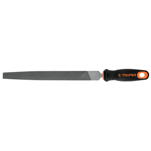 [11237] Lima plana bastarda 10' con mango doble inyección, TRUPER LPB-10T