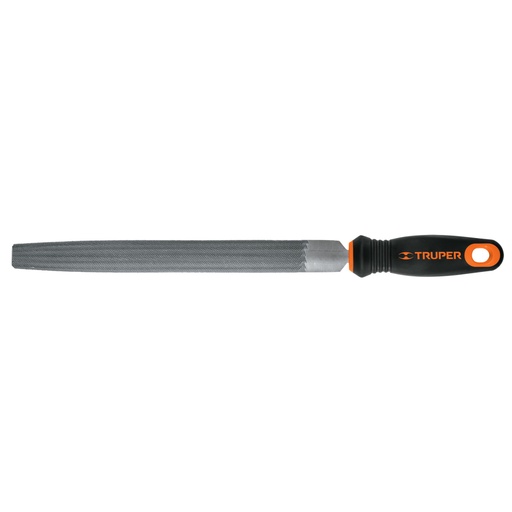 [11243] Lima media caña bastarda 10' mango doble inyección, TRUPER LMCB-10T