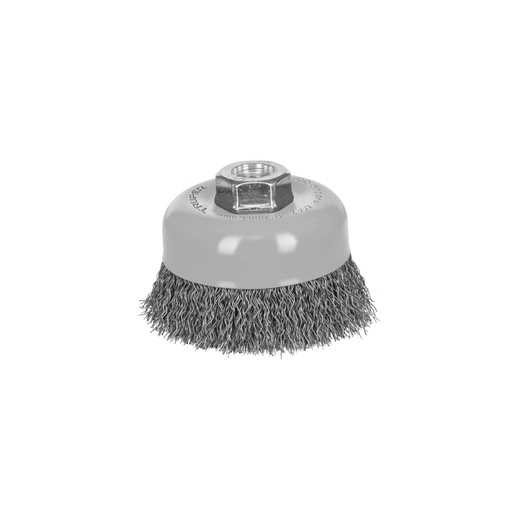 [100858] Carda copa 4' alambre ondulado fino, Multi-rosca, Truper CO-510MR