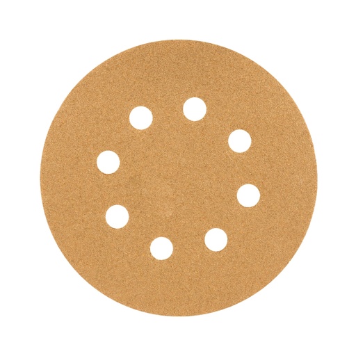[17942] Paquete c/5 discos de lija 5' grano 80, 8 perforaciones DIRO-58