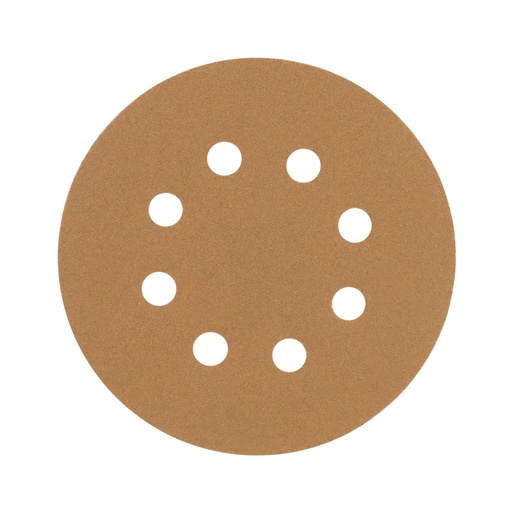 [17950] Paquete c/5 discos de lija 5' grano 120, 8 perforaciones DIRO-512