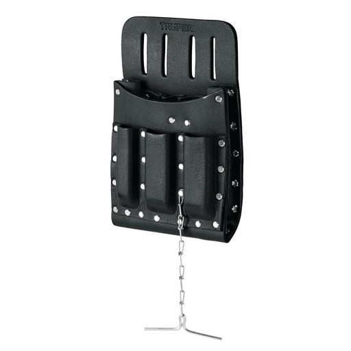 [11514] Porta herramientas de cuero con 11 compartimentos, Truper POHE-11CU