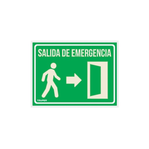 [18348] Letrero de señalización 'SALIDA DE EMERGENCIA', 21 x 28 cm LIN-04