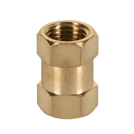 [19025] Cople de latón, hembra-hembra, cuerda 1/4' NPT, TRUPER COPLE
