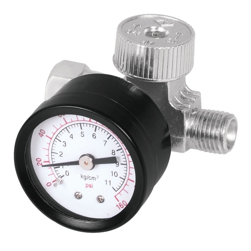 [19239] Regulador de aire con manómetro, cuerda 1/4' NPT, TRUPER REGU-1/4