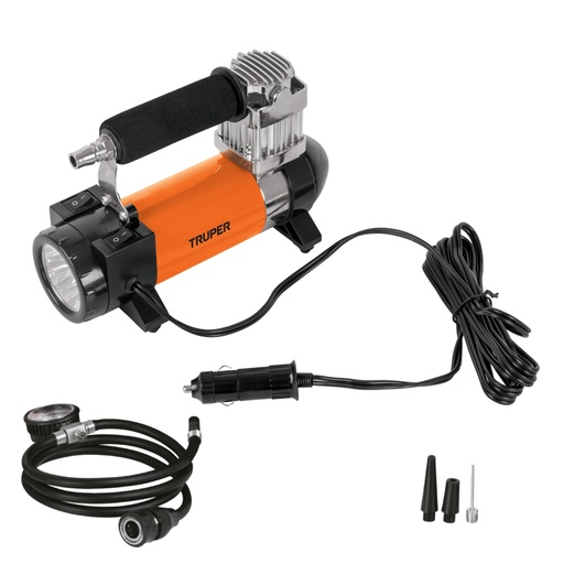 [19999] Compresor de aire 12 V portátil, para auto, incluye maletín COMP-12