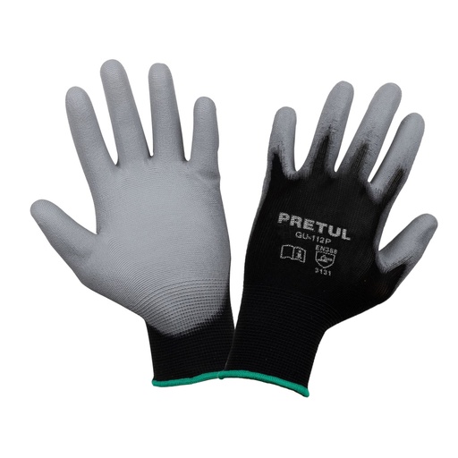 [20030] Guantes de nylon recubiertos de poliuretano, M, PRETUL GU-112P
