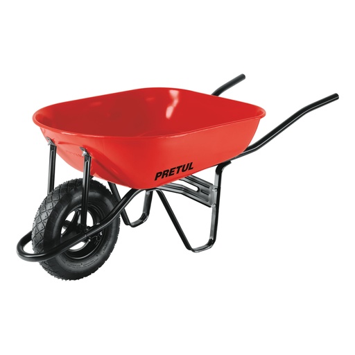 [20627] Carretilla 5.5 ft3 roja,neumática,bastidor tubular, PRETUL CAP-50NB