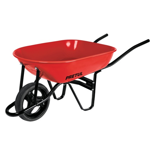 [20630] Carretilla 5.5 ft3 roja,imponchable,bastidor tubular, PRETUL CAP-50FB