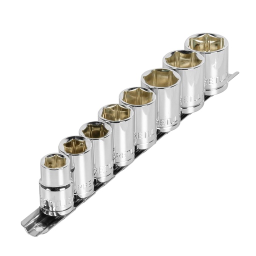 [21176] Juego de 8 dados cuadro 1/2' mm, Pretul JD-1/2X9MM-P