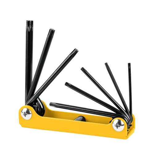[21395] Juego de 8 llaves torx tipo navaja, cuerpo de lámina, PRETUL TORX-8P