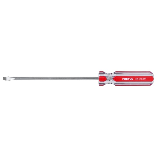 [21457] Desarmador plano 3/16 x 6' mango de PVC, Pretul DR-3/16X6TP