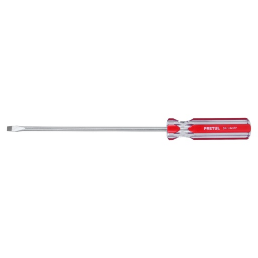 [21460] Desarmador plano 1/4 x 8' mango de PVC, Pretul DR-1/4X8TP